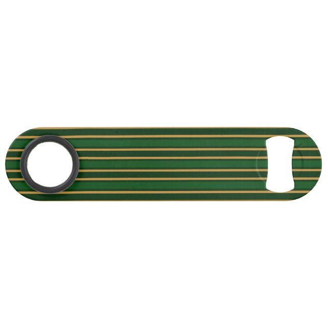 Springbok green and gold candy stripes bar key (Front (Horizontal))