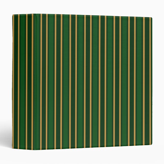 Springbok green and gold candy stripes binder (Front/Spine)