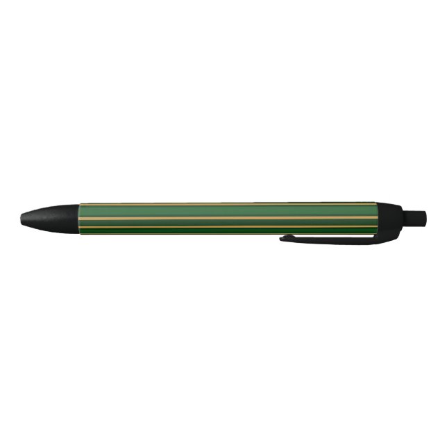 Springbok green and gold candy stripes black ink pen (Bottom)