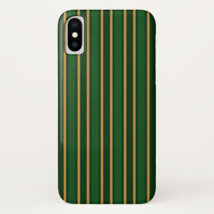 Springbok green and gold candy stripes Case-Mate iPhone case