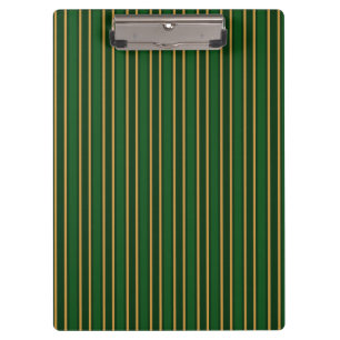 Springbok green and gold candy stripes clipboard