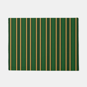Springbok green and gold candy stripes doormat