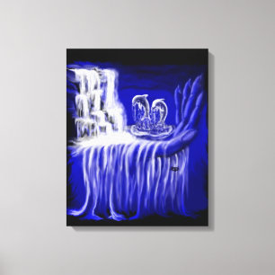 Springenden Delfine Canvas Print