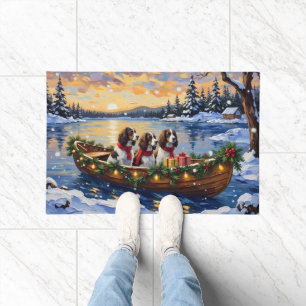 Springer Spaniel Christmas Boat Holiday Doormat