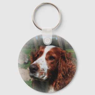 Springer Spaniel Dog Art Keychain