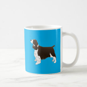 Springer Spaniel Dog Basic Breed Silhouette Brown Coffee Mug