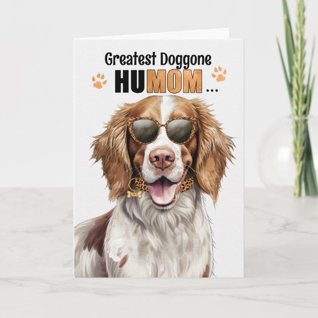 Springer Spaniel Dog Best HuMOM Ever Mother's Day Holiday Card (Front)