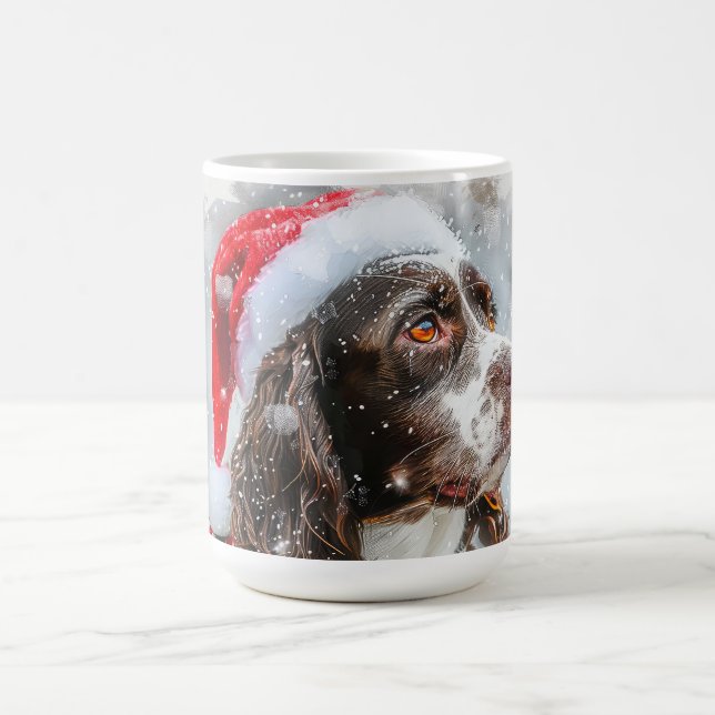 Springer Spaniel Dog Christmas Festive Coffee Mug (Center)