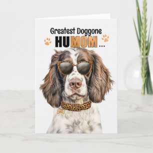 Springer Spaniel Dog Greatest HuMOM Mother's Day Holiday Card