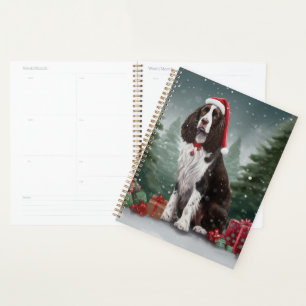 Springer Spaniel Dog in Snow Christmas Planner