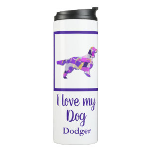 Springer Spaniel Dog Silhouette Cute Purple PY&B  Thermal Tumbler