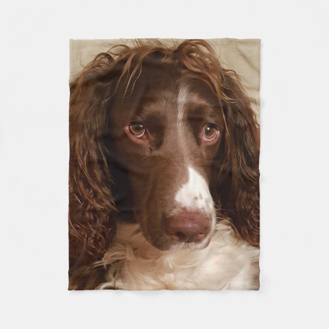 Springer spaniel fleece blanket (Front)