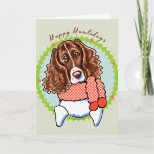 Springer Spaniel Happy Howlidays Holiday Card