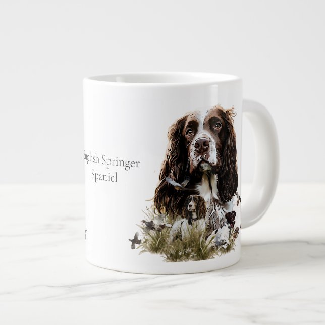 Springer Spaniel Large Coffee Mug (Front Right)