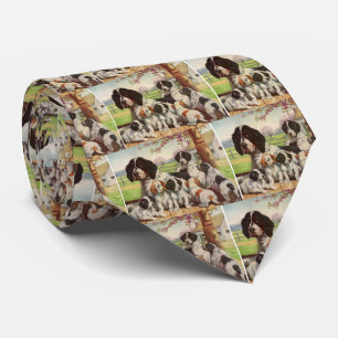 springer spaniel mom and puppies tie