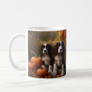Springer Spaniel Puppy Autumn Delight Pumpkin Coffee Mug