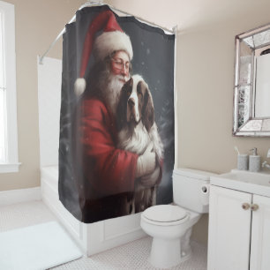 Springer Spaniel Santa Claus Festive Christmas