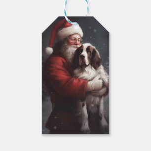 Springer Spaniel Santa Claus Festive Christmas Gift Tags