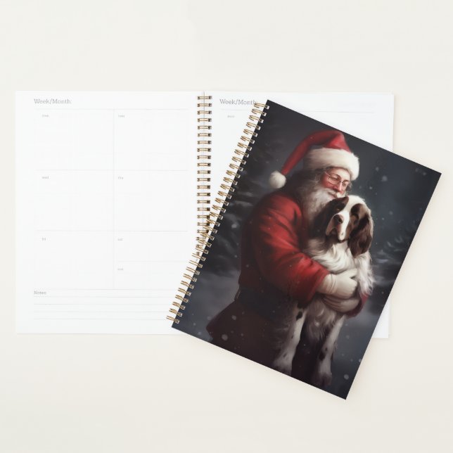 Springer Spaniel Santa Claus Festive Christmas Planner (Display)