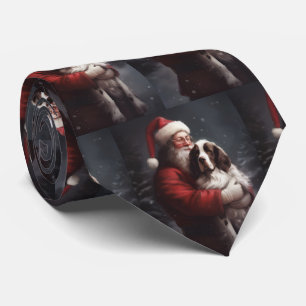 Springer Spaniel Santa Claus Festive Christmas Tie