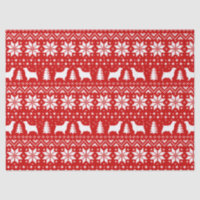 Springer Spaniel Silhouettes Christmas Pattern Red