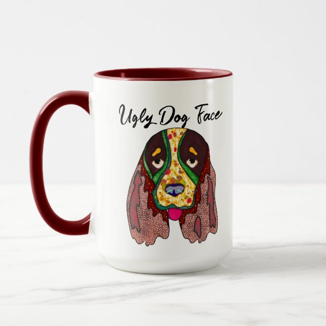 Springer Spaniel ugly dog face mug (Left)