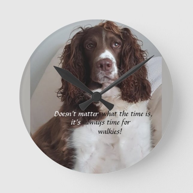 Springer spaniel wall clock (Front)