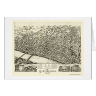 Springfield, carte panoramique de mA - 1875