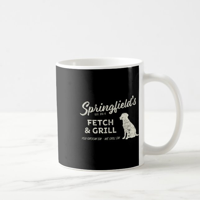 Springfield Eating Pets - Fetch And Grill Funny Tr Coffee Mug (Right)