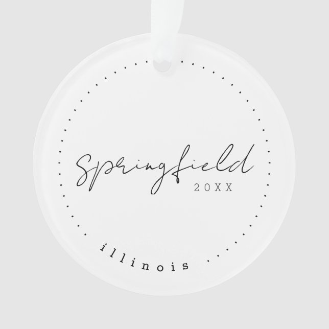 Springfield, IL Travel United States Simple Ornament (Front)