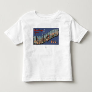 Springfield, Illinois - Large Letter Scenes Toddler T-shirt
