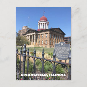 Springfield, Illinois Old State Capitol Postcard