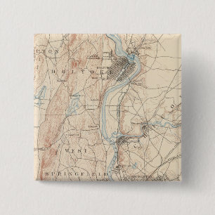 Springfield, Massachusetts 2 Inch Square Button