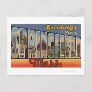 Springfield, Massachusetts - Large Letter Postcard