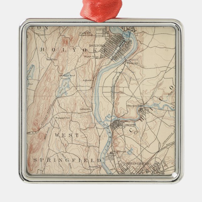 Springfield, Massachusetts Metal Ornament (Front)