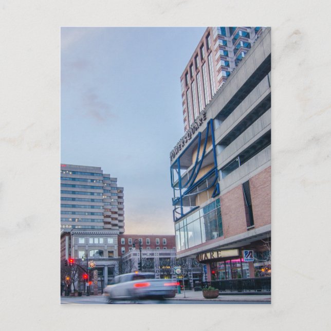 springfield massachusetts skyline postcard (Front)
