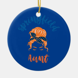 Springfield New Jersey Aunt NJ 07081 Auntie Ceramic Ornament