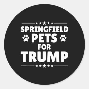 Springfield Pets For Trump Debyte Classic Round Sticker