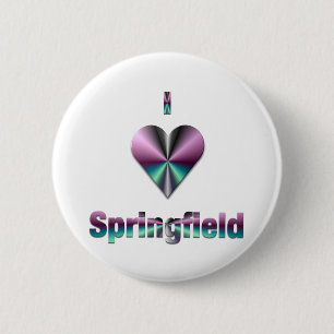 Springfield -- Purple & Turquoise 2 Inch Round Button