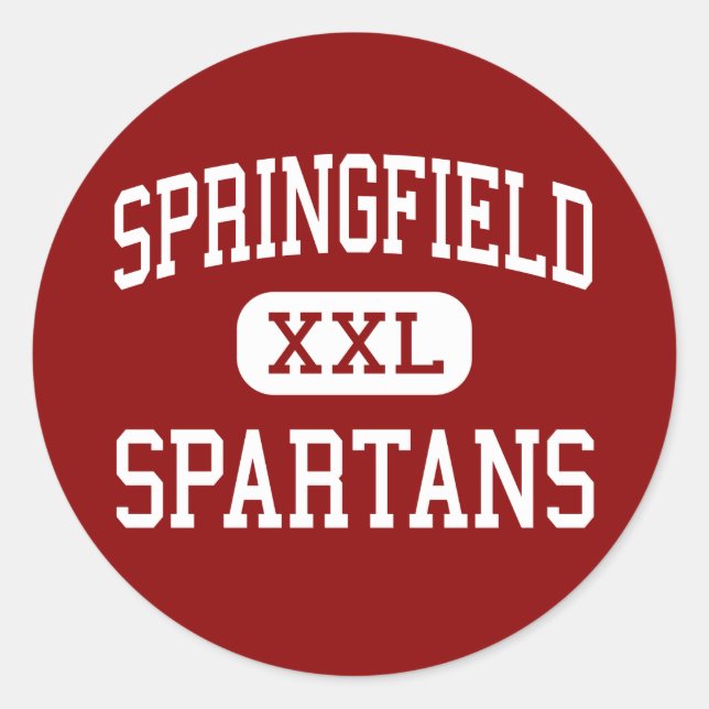 Springfield - Spartans - High School - Akron Ohio Classic Round Sticker (Front)