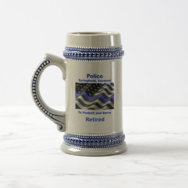 Springfield, Vermont. Police Beer Stein (Left)