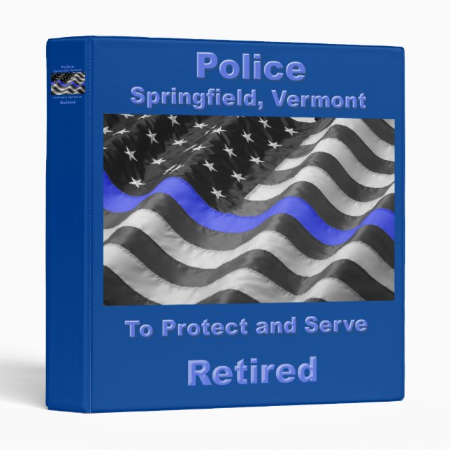 Springfield, Vermont. Police Binder (Front/Spine)