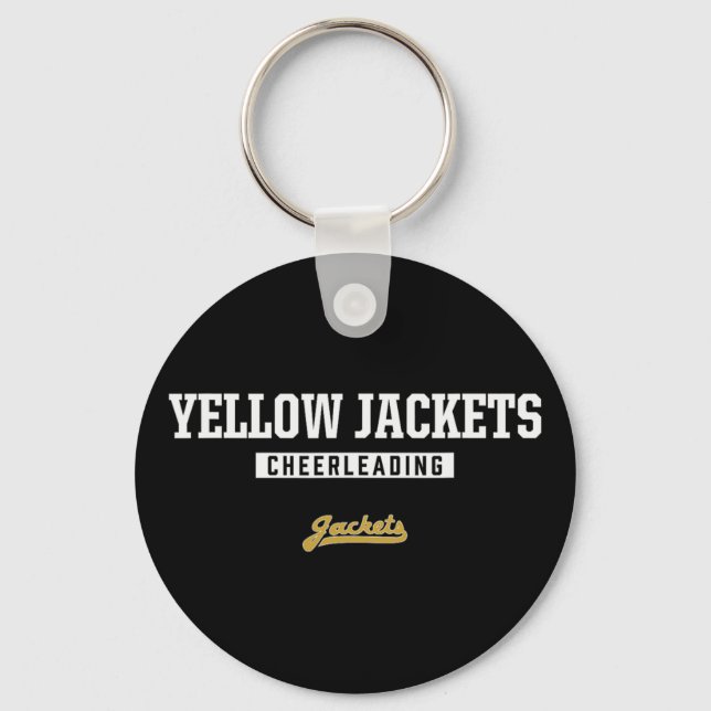Springfield Yellow Jackets Logo Cheerleading Hs  Keychain (Front)