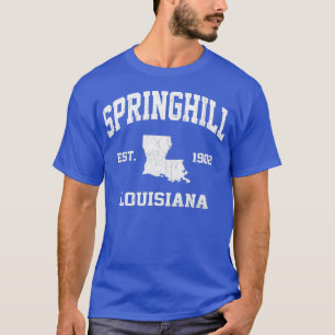 Springhill Louisiana LA vintage state Athletic sty T-Shirt