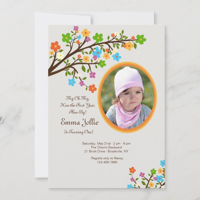 Spring's Embrace Photo Invitation (Front)