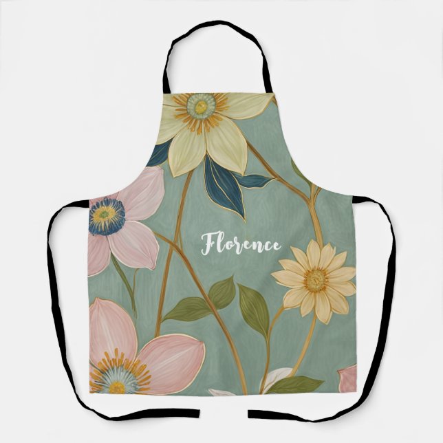 Spring's Gentle Awakening Personalized Apron (Front)