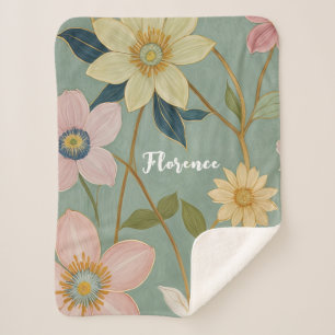 Spring's Gentle Awakening Personalized Sherpa Blanket