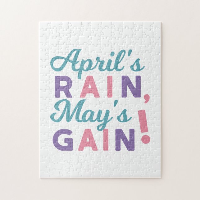 Spring's Promise - 'April's Rain, May's Gain!' Jigsaw Puzzle (Vertical)