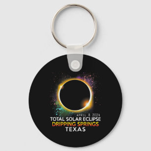 Springs Texas Totality Total Solar Eclipse 2024 Keychain