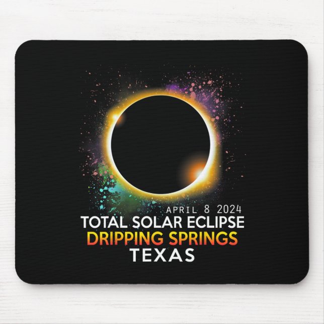 Springs Texas Totality Total Solar Eclipse 2024  Mouse Pad (Front)